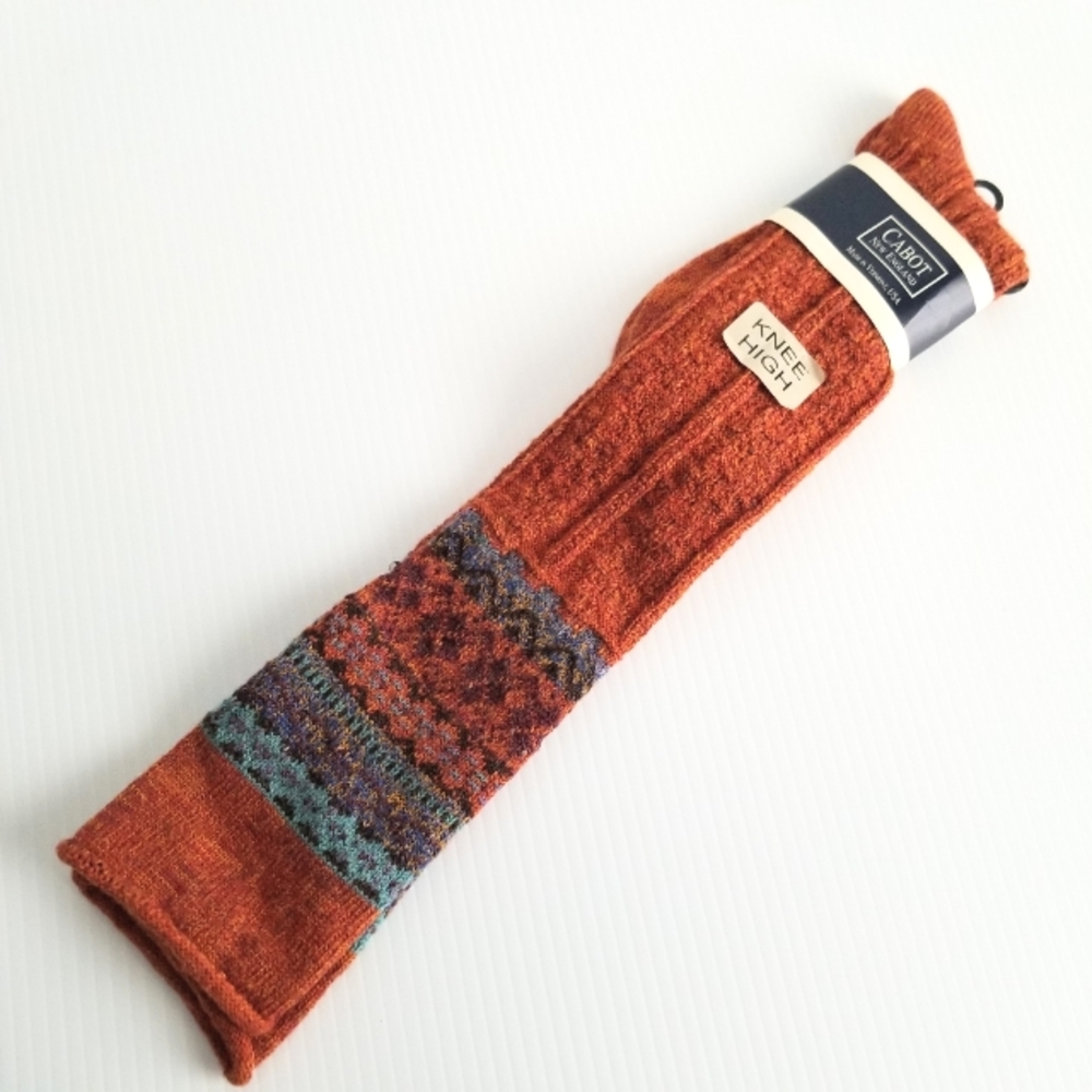 Cabot New England Socks Orange NWT